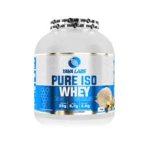 Yava Labs pure iso whey tub display banner