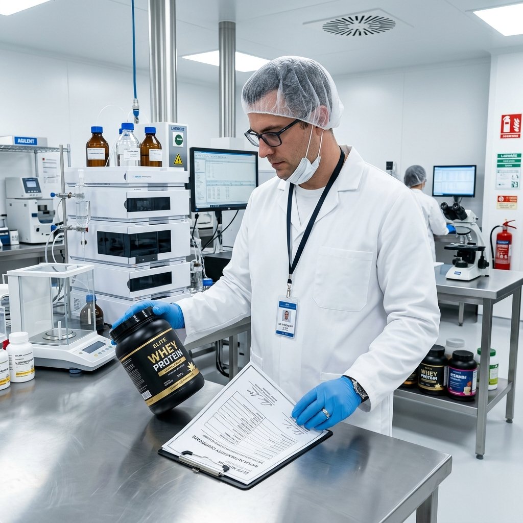 Supps Mine rigorous quality control check and verification process by a male specialist in Egypt